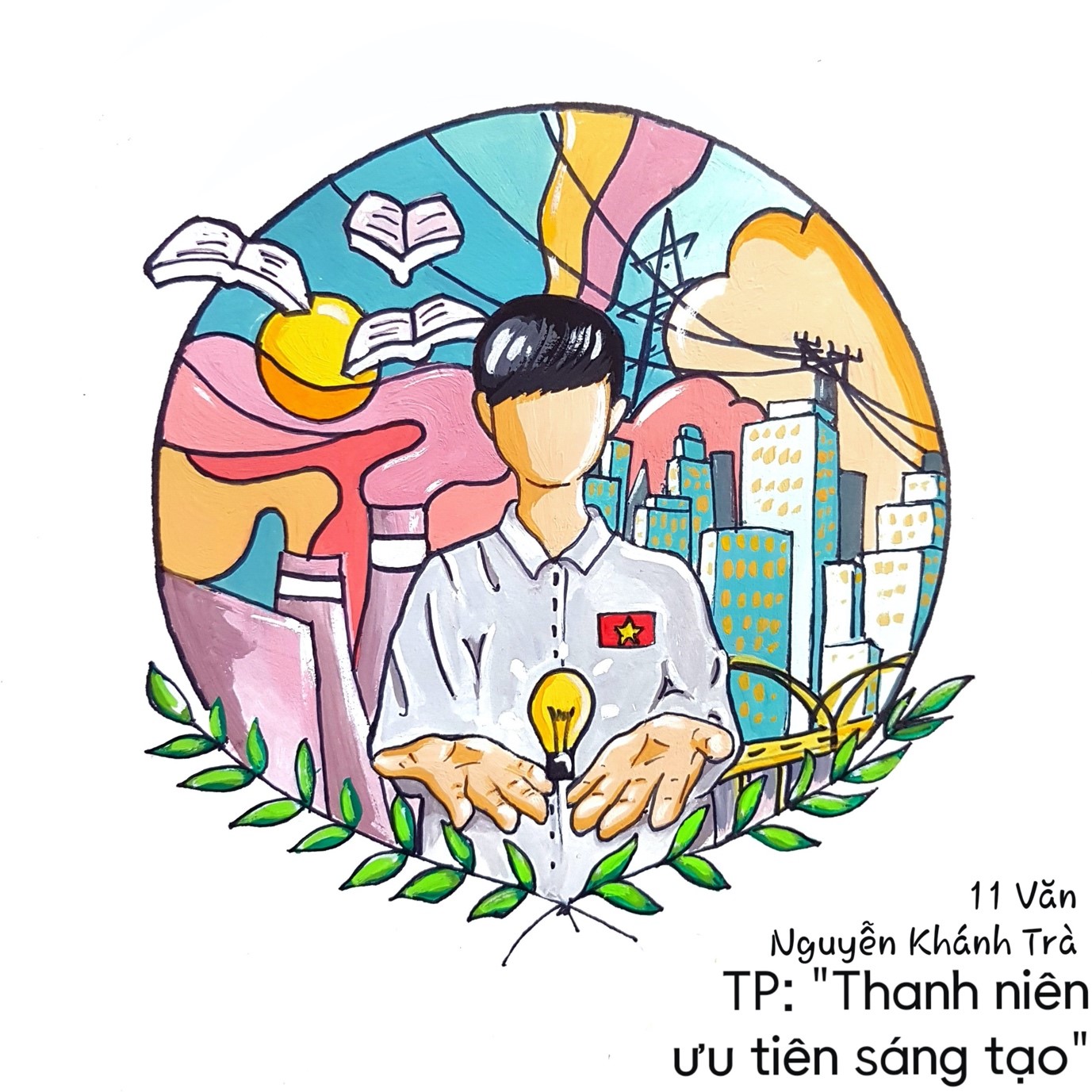BDT số 22  “Thanh niên ưu tiên sáng tạo”  chủ đề Thanh niên trong thời kì đổi mới xây dựng đất nước – Nguyễn Khánh Trà – chi đoàn 11 Văn  